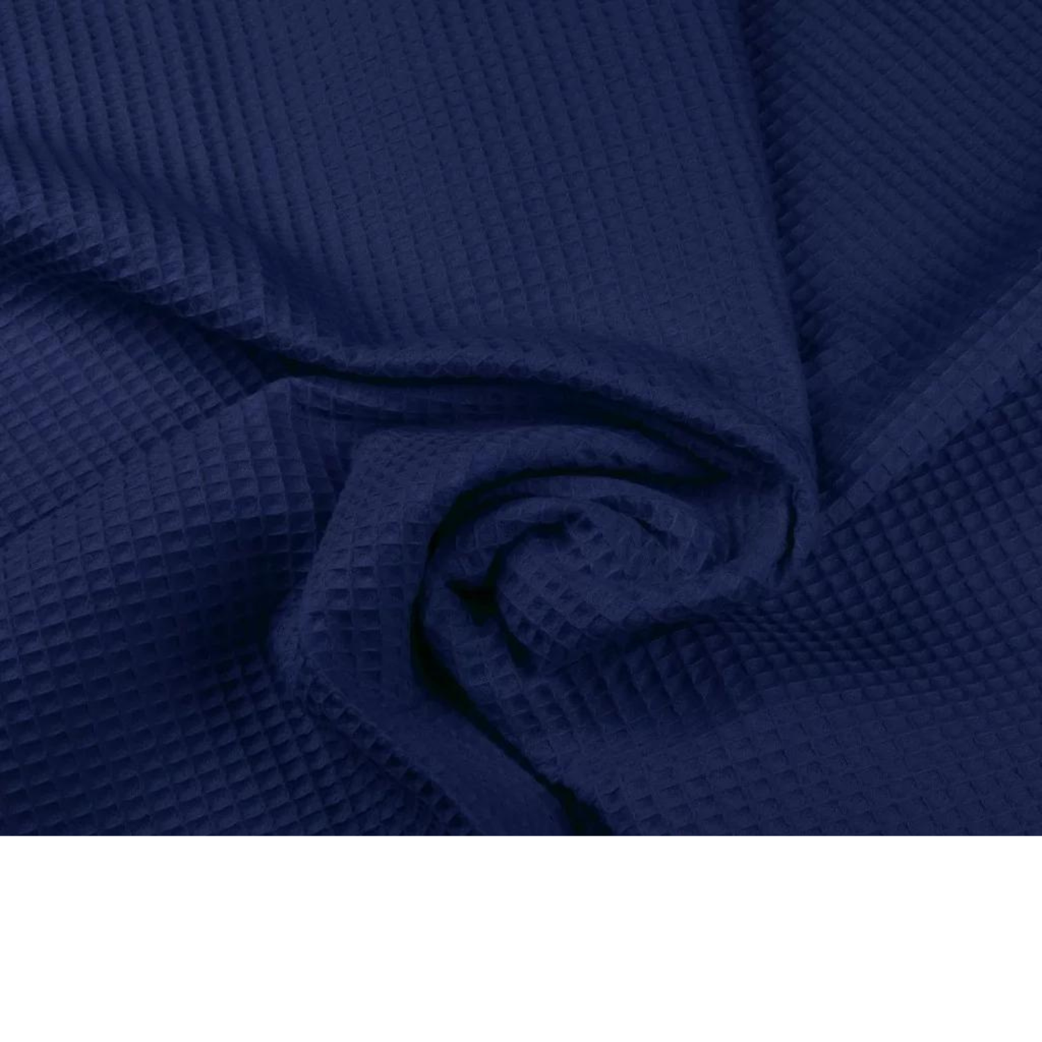 Tissu Nid Dabeille - Piqué Gaufré Bleu Marine