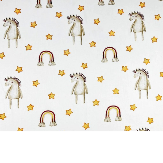 Tissu Coton Motif Chevaux