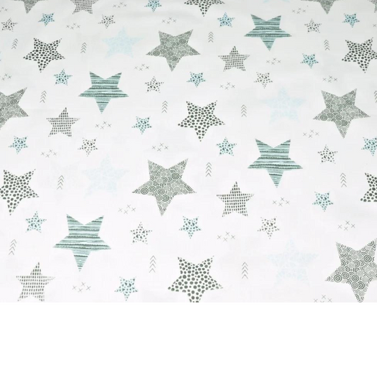 Tissu Coton Motif Étoiles Couleur Bleu