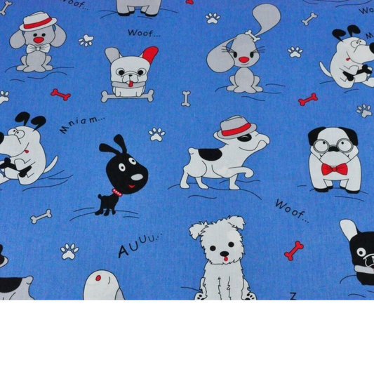 Tissu Coton Motif Chiens