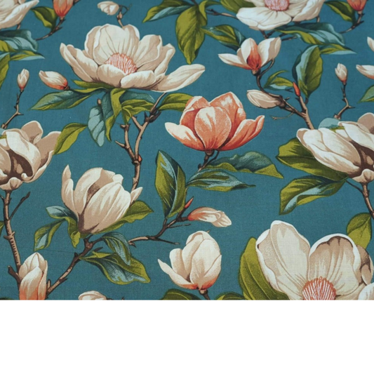 Tissu Coton Motif Magnolias