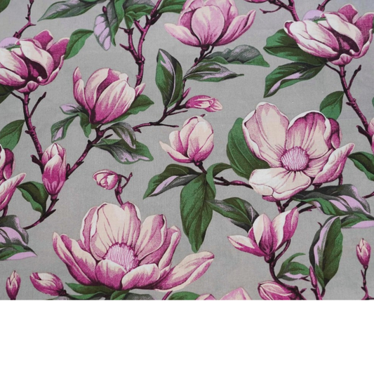 Tissu Coton Motif Magnolias