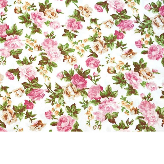 Tissu Coton Motifs Roses