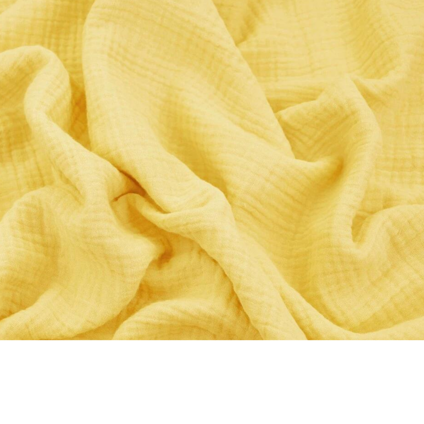 Tissu Double Gaze jaune crémeux