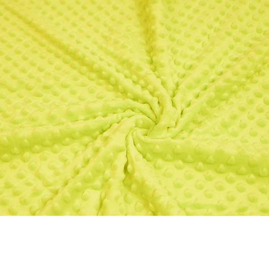 Tissu Minky Jaune Citron