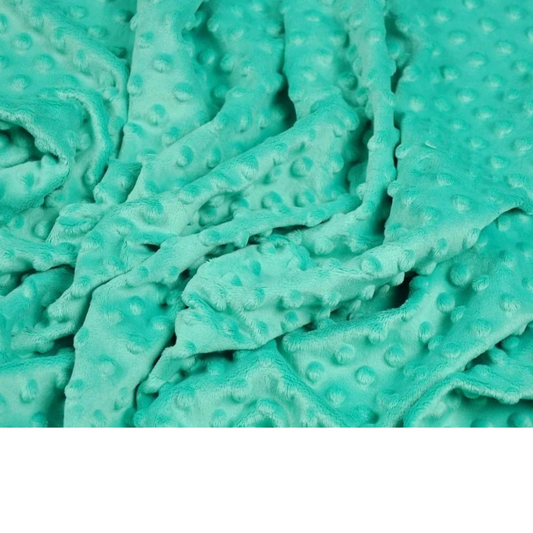 Tissu Minky Menthe Turquoise