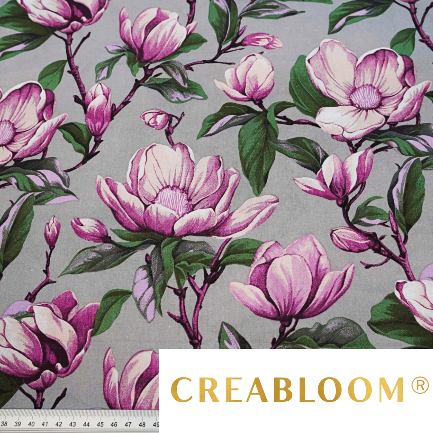 Tissu Coton Motif Magnolias