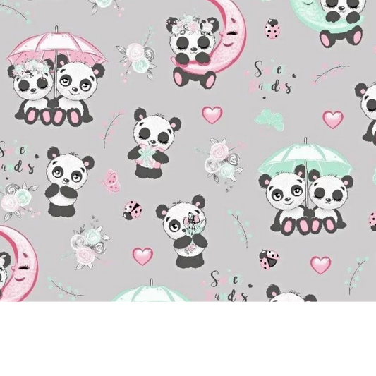 Tissu Coton Motif Pandas