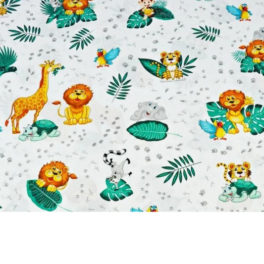 Tissu Coton Motif Jungle