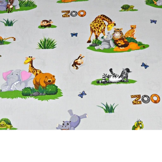 Tissu Coton Motif Zoo