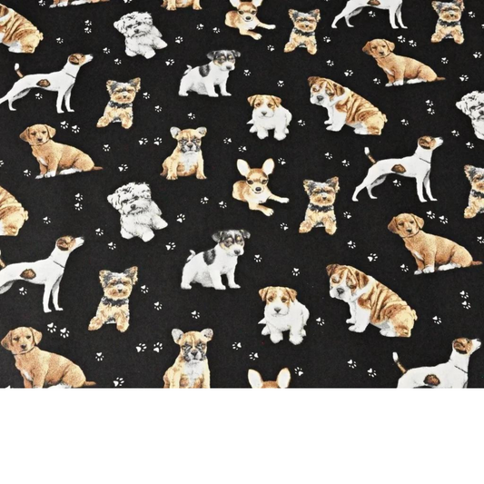 Tissu Coton Motifs Chiens