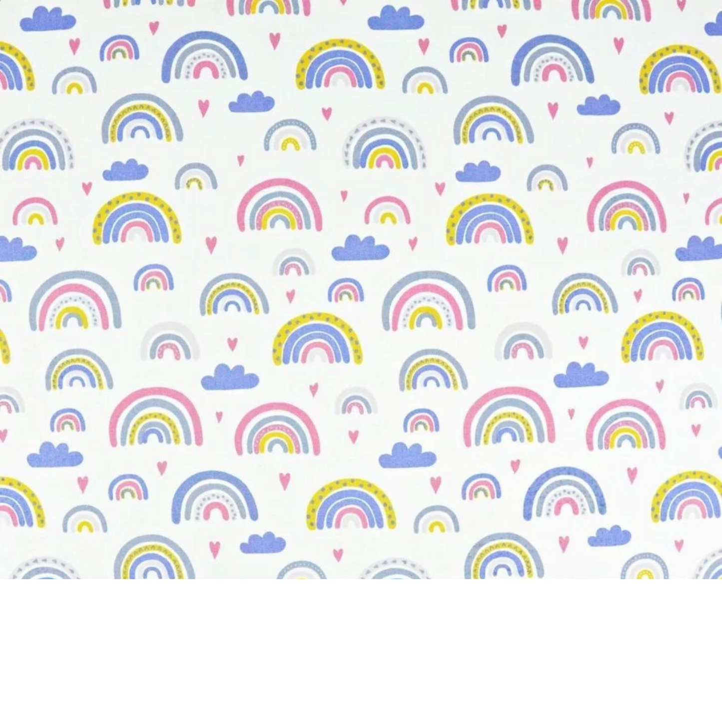 Tissu Coton Motif Arc-En-Ciel