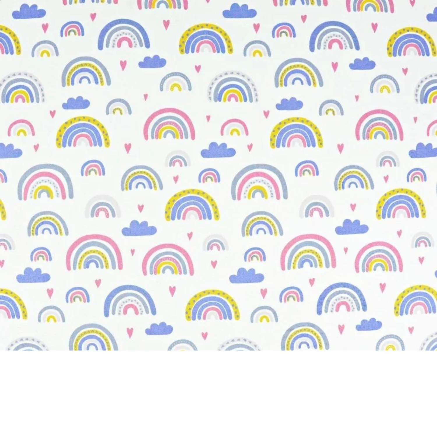 Tissu Coton Motif Arc-En-Ciel